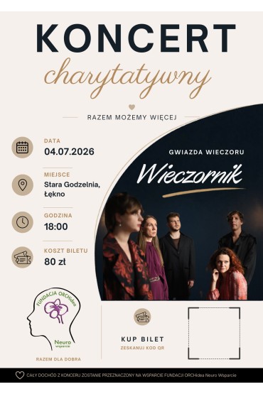 Bilet wstępu na koncert charytatywny