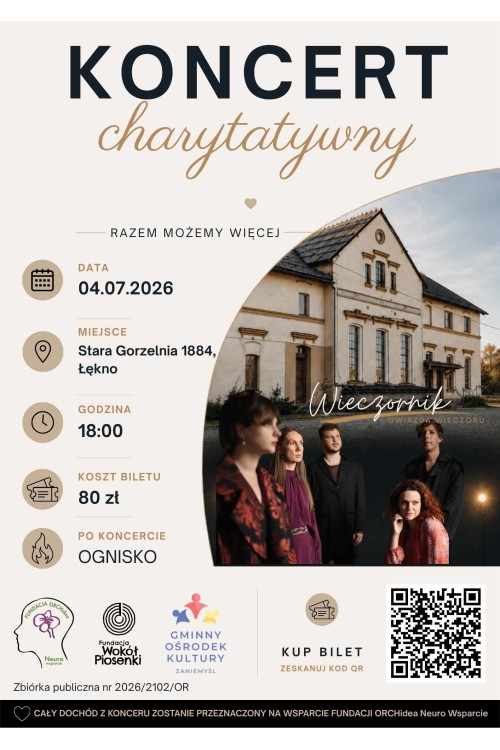 Bilet wstępu na koncert charytatywny